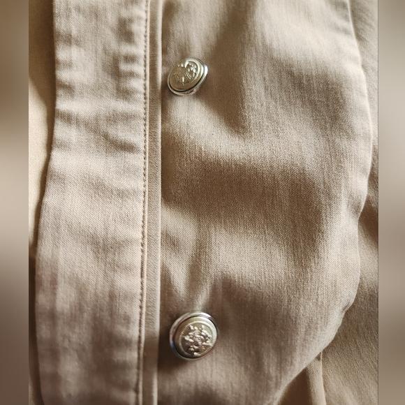 DRESSBARN Size 2X military style jacket. Open front, decorative buttons, - Picture 6 of 9